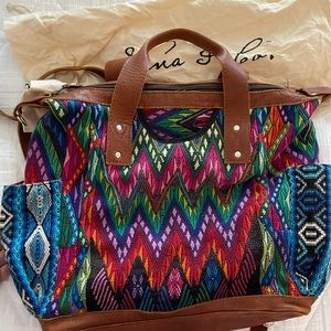 ]nena & Co. Hand waved backpack, genuine leather.